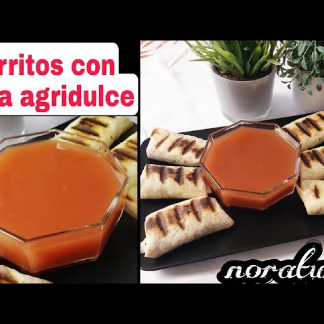 Recipe for BURRITOS de CARNE PICADA (MIRA que FÁCIL ) ?con SALA AGRIDULCE  casera by Nora Recetas on Khal
